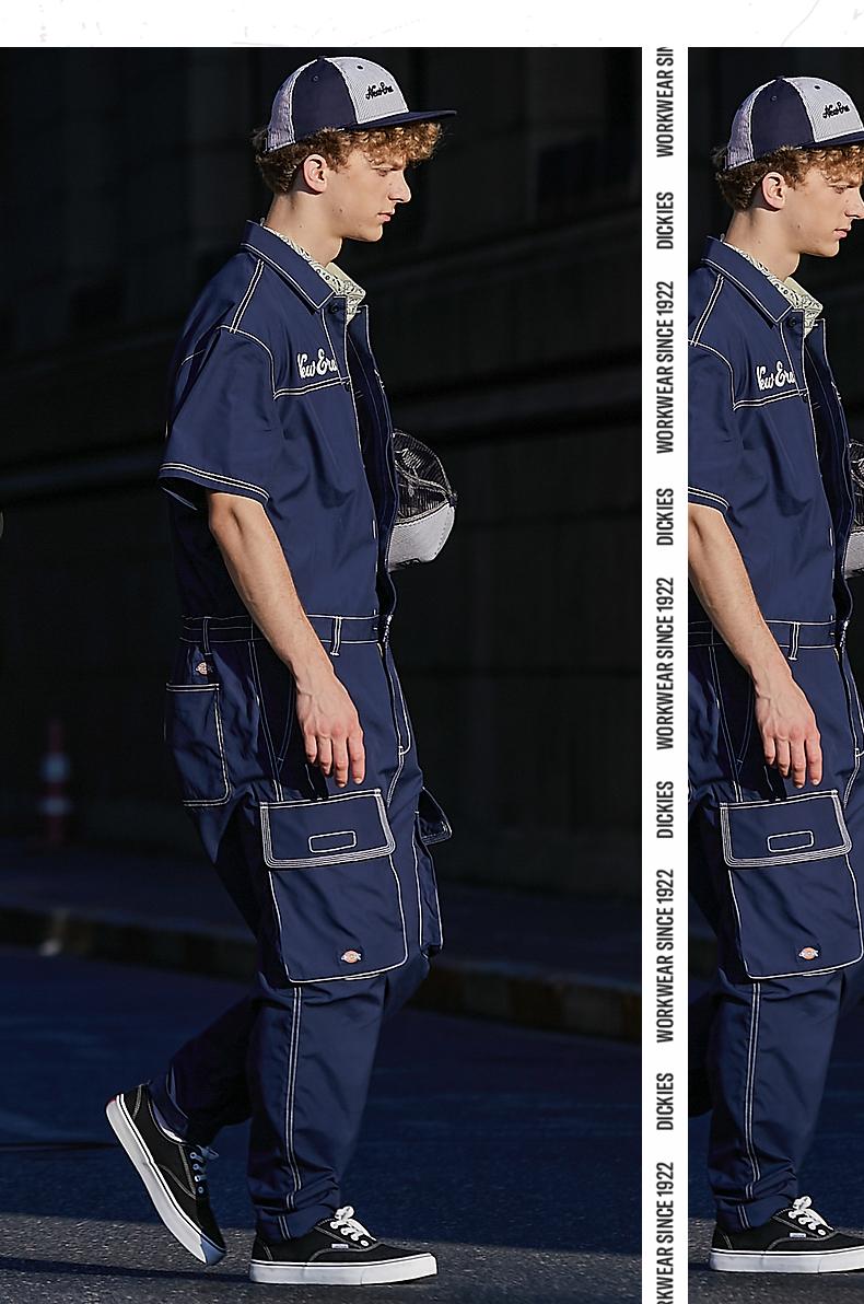 dickiesxnewera合作款休闲裤21秋季连体服休闲裤女dk008970深藏青色xl