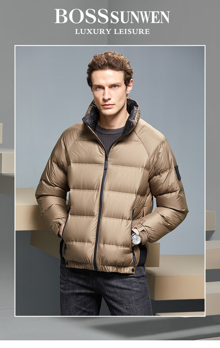 bosssunwen 【轻奢白鹅绒】秋冬新品加绒加厚面包服羽