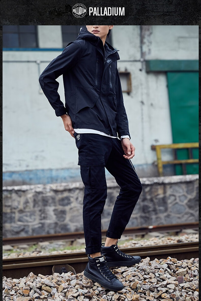 palladium帕拉丁高帮鞋男鞋皮面休闲鞋高帮男士皮靴 驼色 43