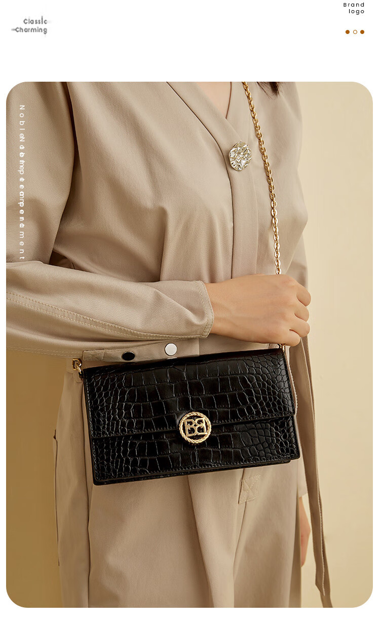 bosssunwen 【尾货】2021大牌女包鳄鱼纹小方包链条包单肩包斜挎包