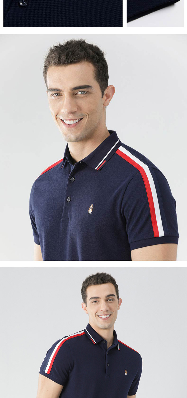 暇步士hush puppies 21夏季新品运动休闲透气男式polo衫polo衫 085