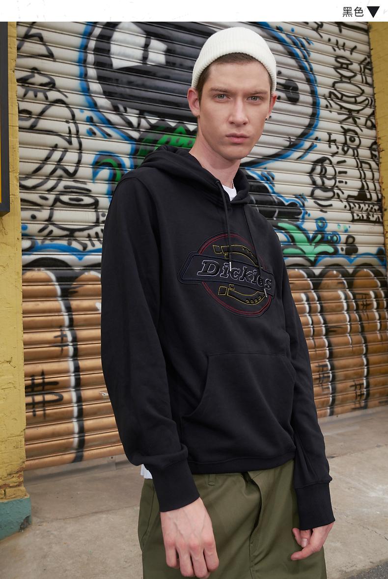 卫衣 logo绣花连帽卫衣 男士秋季棉毛圈布套头上衣 卫衣男 dk009491