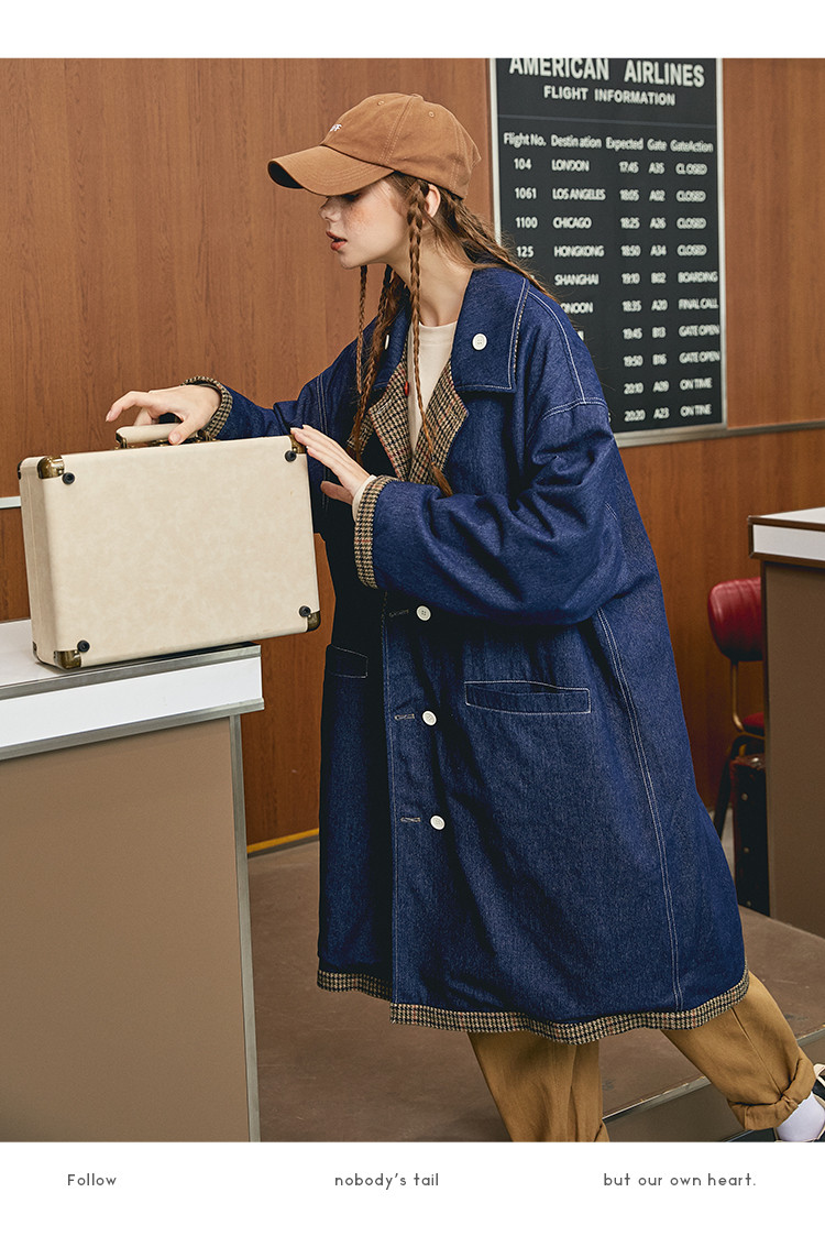 unifree 跨界合作逃亡兔20年冬季新款女装个性印花大衣外套卡通动漫