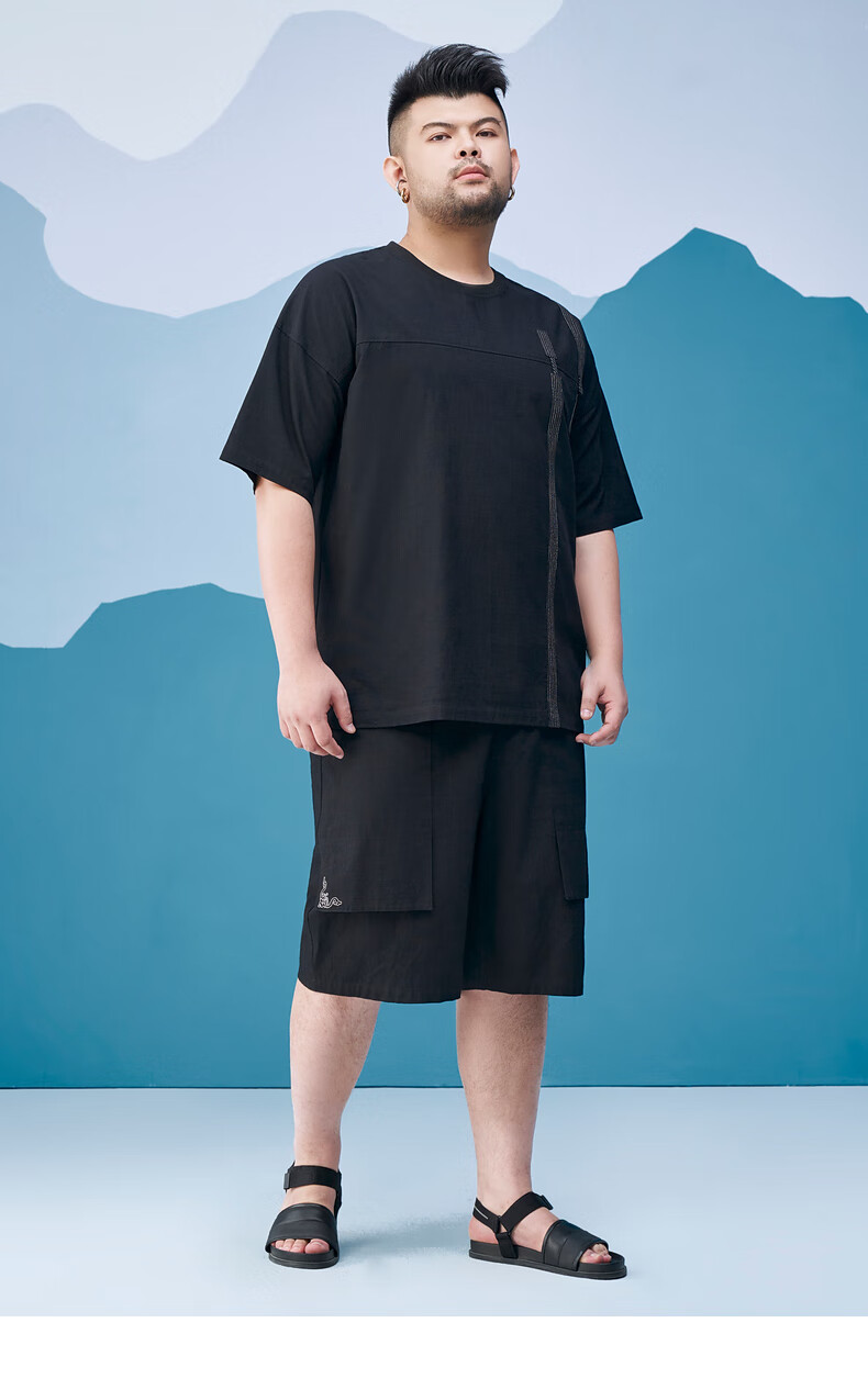 夏一波21x3s2209t恤玄黑3xl