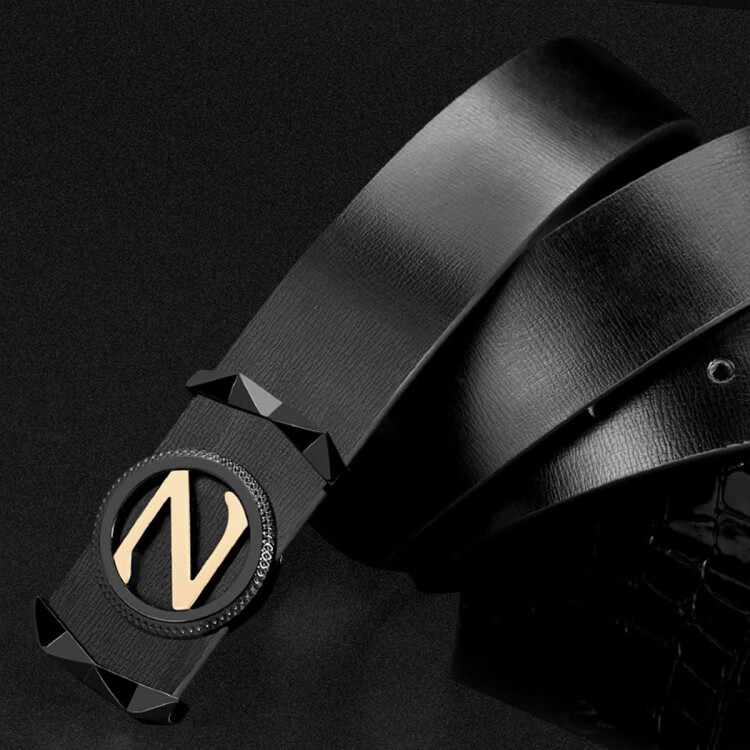 皓顿haut ton 【2021新款】牛皮精致有型针扣休闲商务男士腰带男式