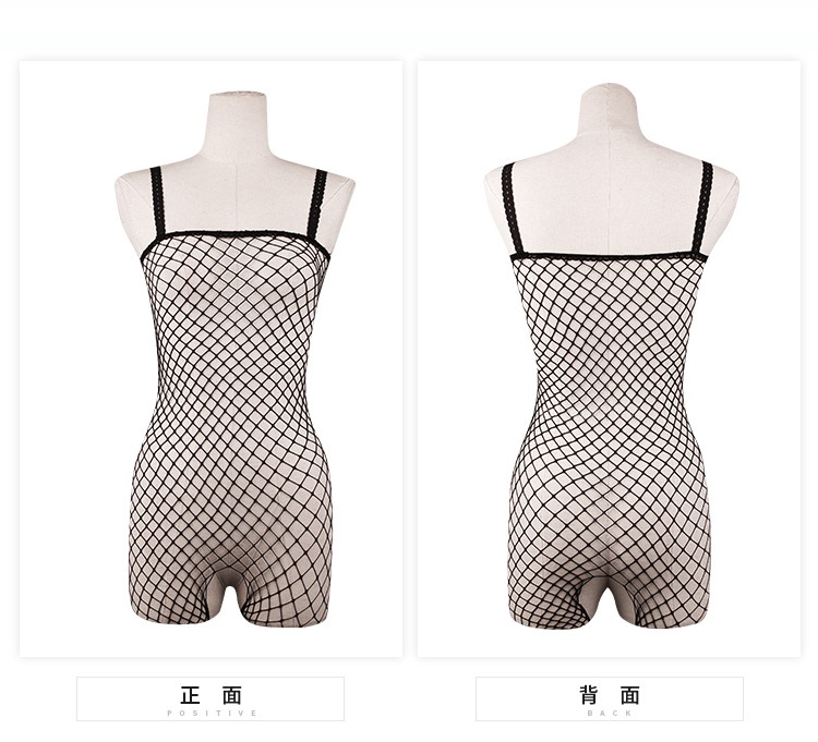 嫩房 情趣内衣 性感诱惑套装 透明开裆吊带黑丝袜连身袜制服女246