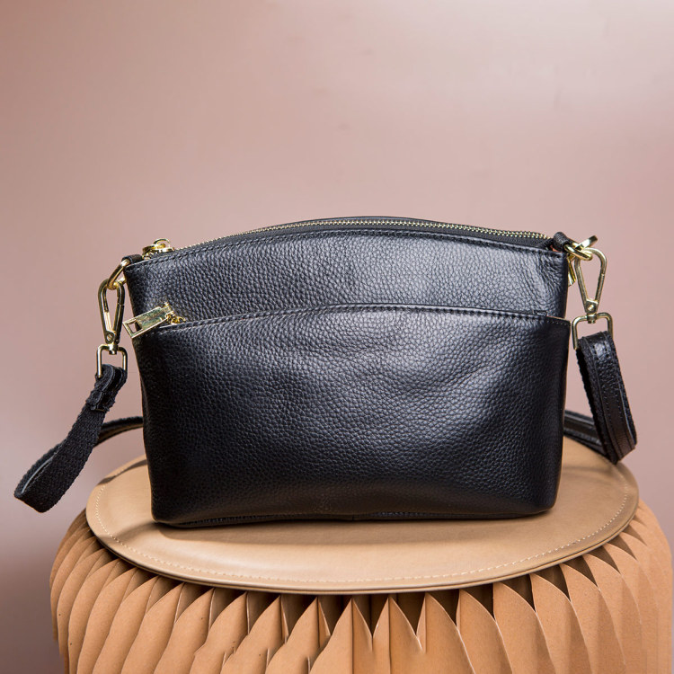 珂卡芙kekafu 【头层牛皮】新款真皮女包时尚单肩包大容量女包 粉色