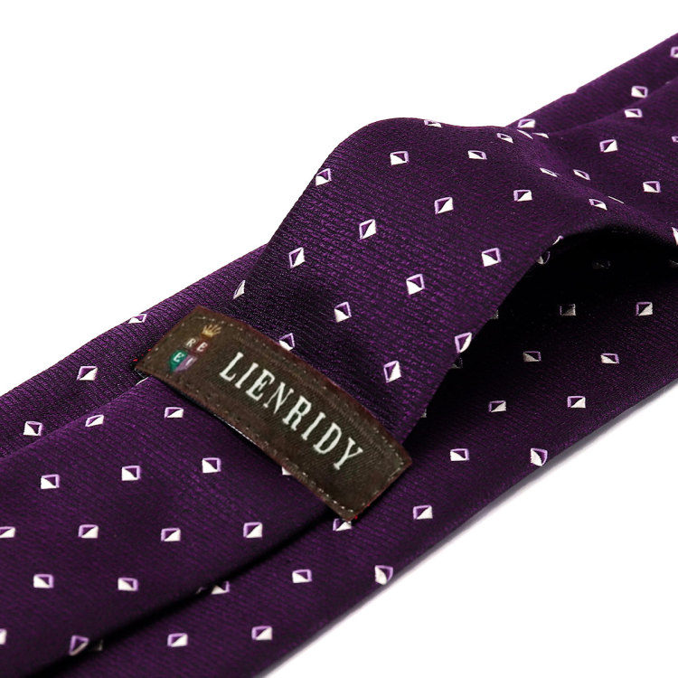 莱恩雷迪lienridy 个性格纹都市型男立体提花时尚潮流男式领带 紫色
