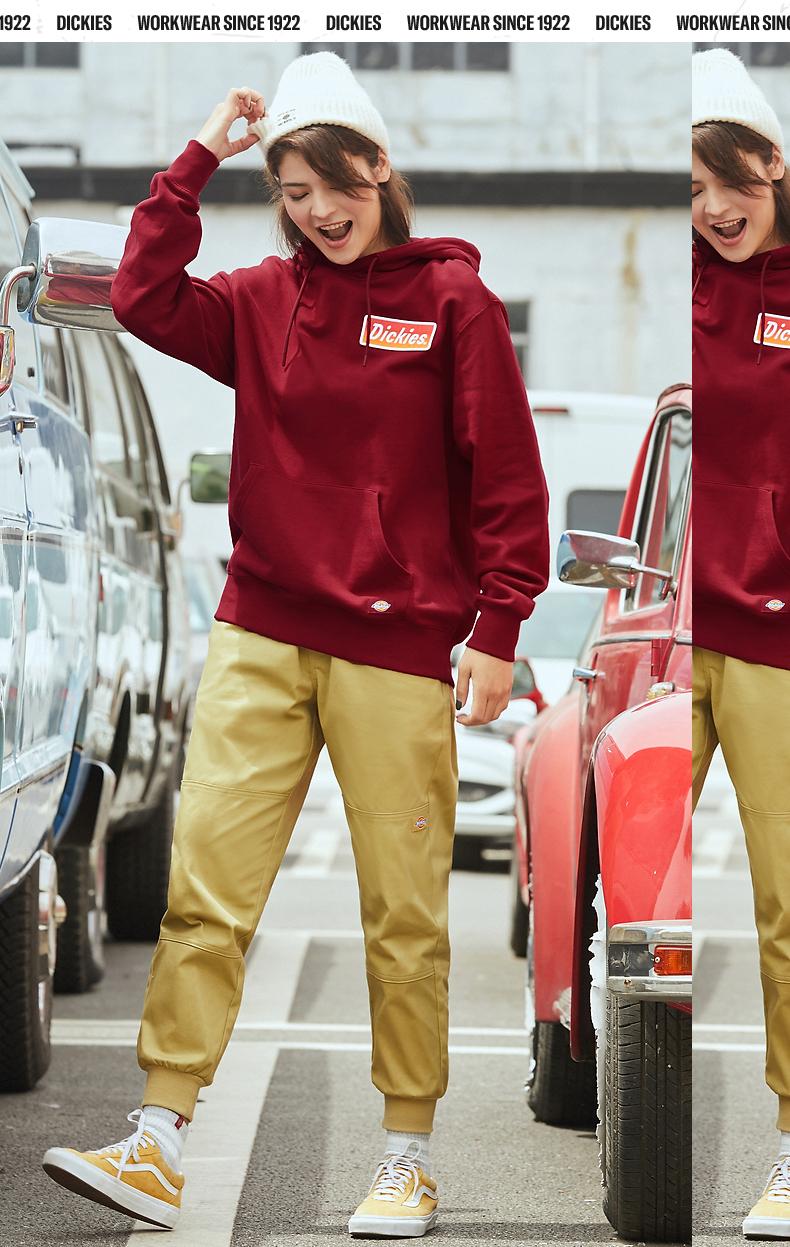 卫衣 字母绣花徽章撞色连帽卫衣 女士春夏季套头上衣卫衣女 dk009492