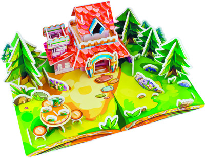 奥拉星超炫3d场景拼插—童话星(无需胶水,剪刀的3d立体益智手工拼插)