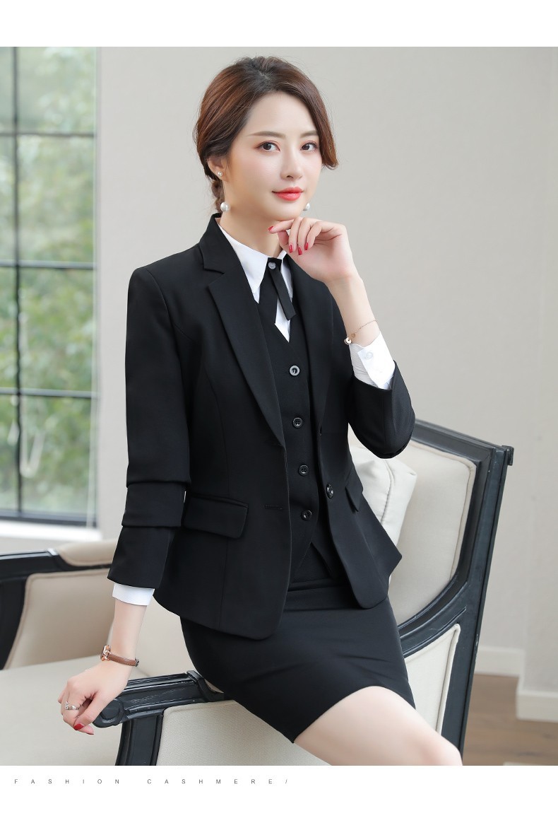 豪耀小西装女外套职业装女装套装秋冬装正装长袖ol白领大码酒店前台