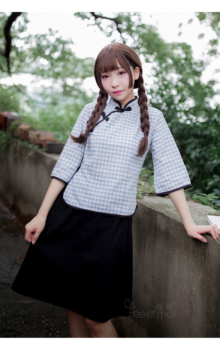 霏慕复古情趣内衣民国性感学生装淑女中式分体旗袍睡裙角色扮演sm制服