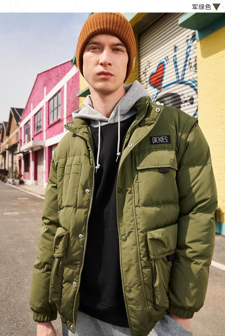 dickies羽绒服 多口袋基础款外套 男士秋冬厚外套 羽绒服男 dk009460