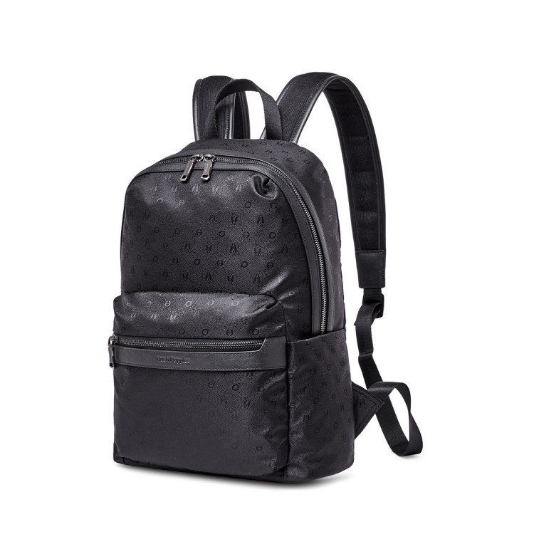 暇步士hushpuppies新款双肩包男士商务经典印花电脑包大容量出差便捷