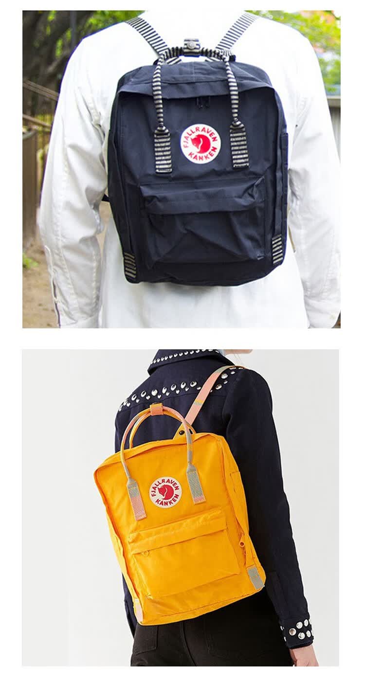 fjallraven/北极狐kanken art艺术运动户外背包男女双肩包23510a 黑色