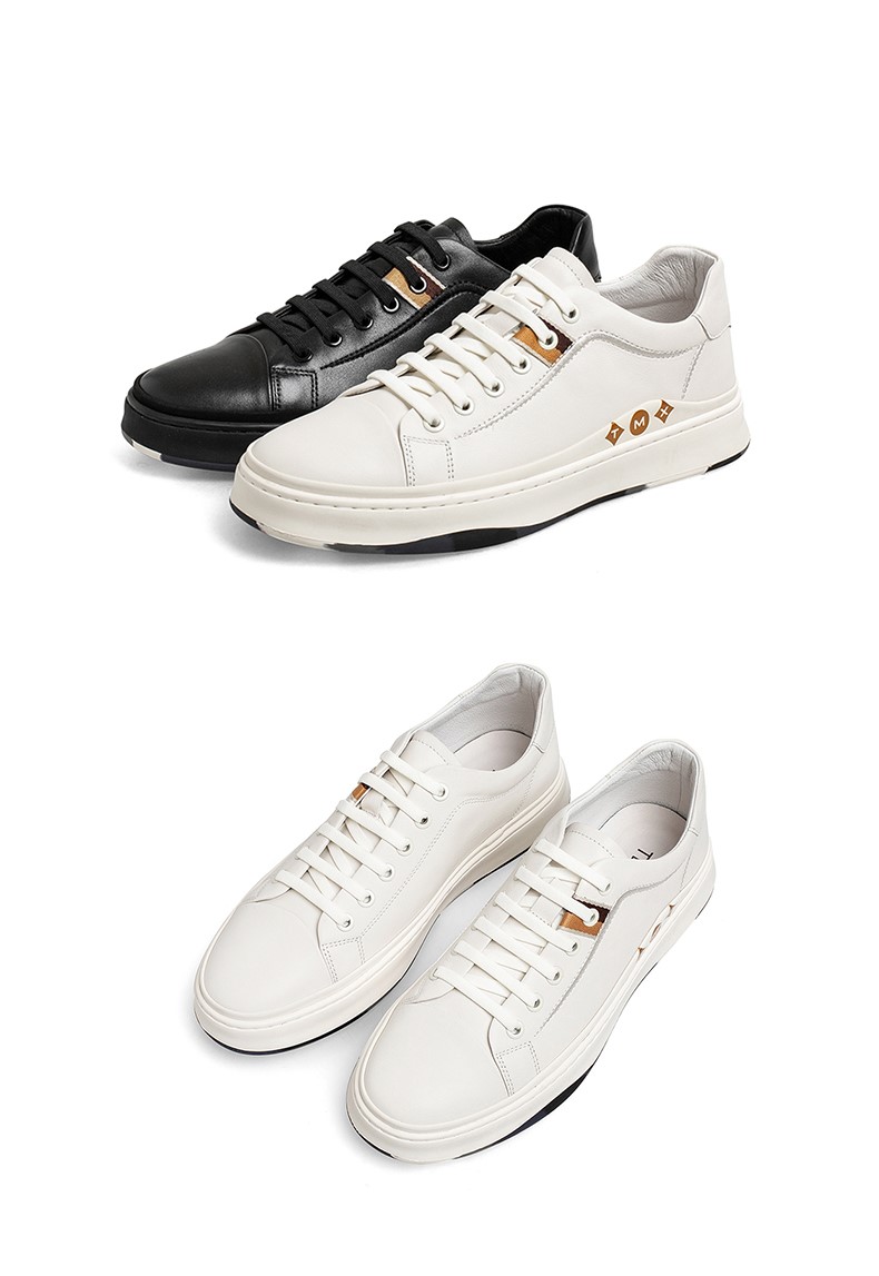 teenmix天美意男鞋休闲鞋男鞋子2021年真皮休闲皮鞋男运动鞋时尚百搭