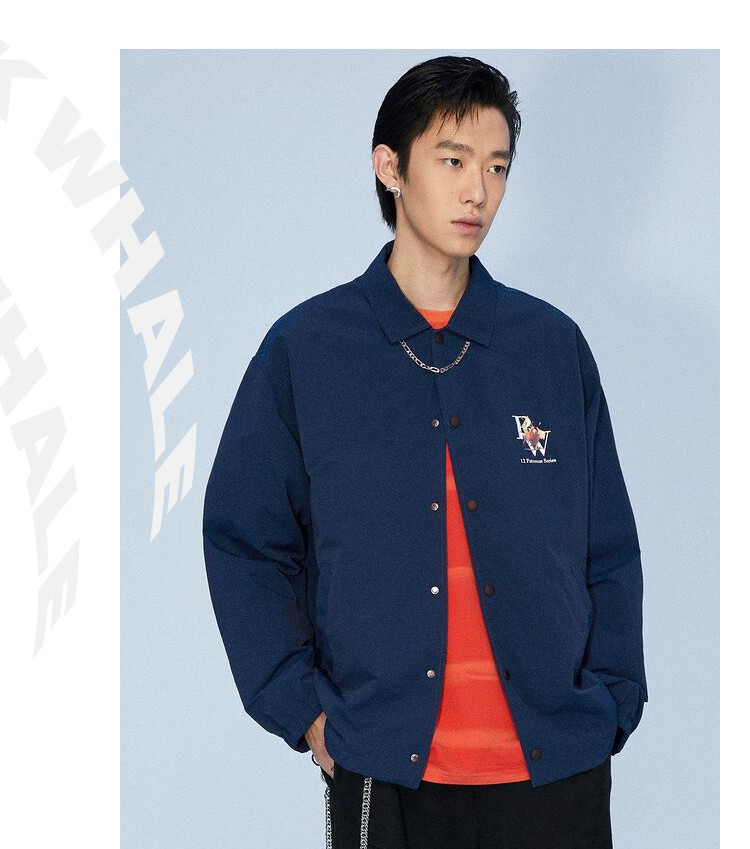 黑鲸hla jeans 生肖鸡翻领夹克2021年秋季新品十二生肖系列外套商场