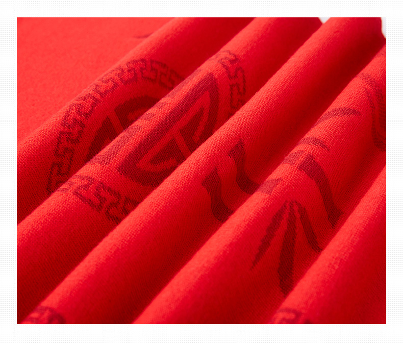 中國紅刺繡logo定制圍巾年會禮品