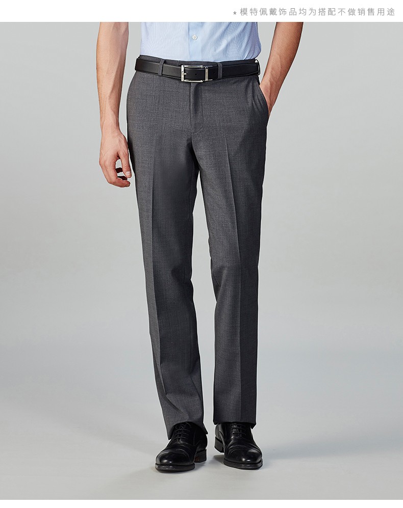 jodoll乔顿西装裤男宽松直筒22春季新款商务休闲单西裤百搭长裤子灰色