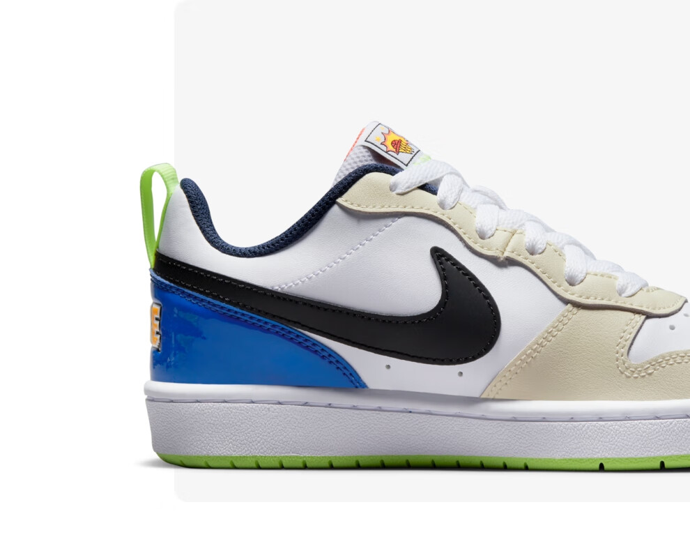 耐克 运动鞋 nike court borough low 2 se (gs) fb1394-101 35.