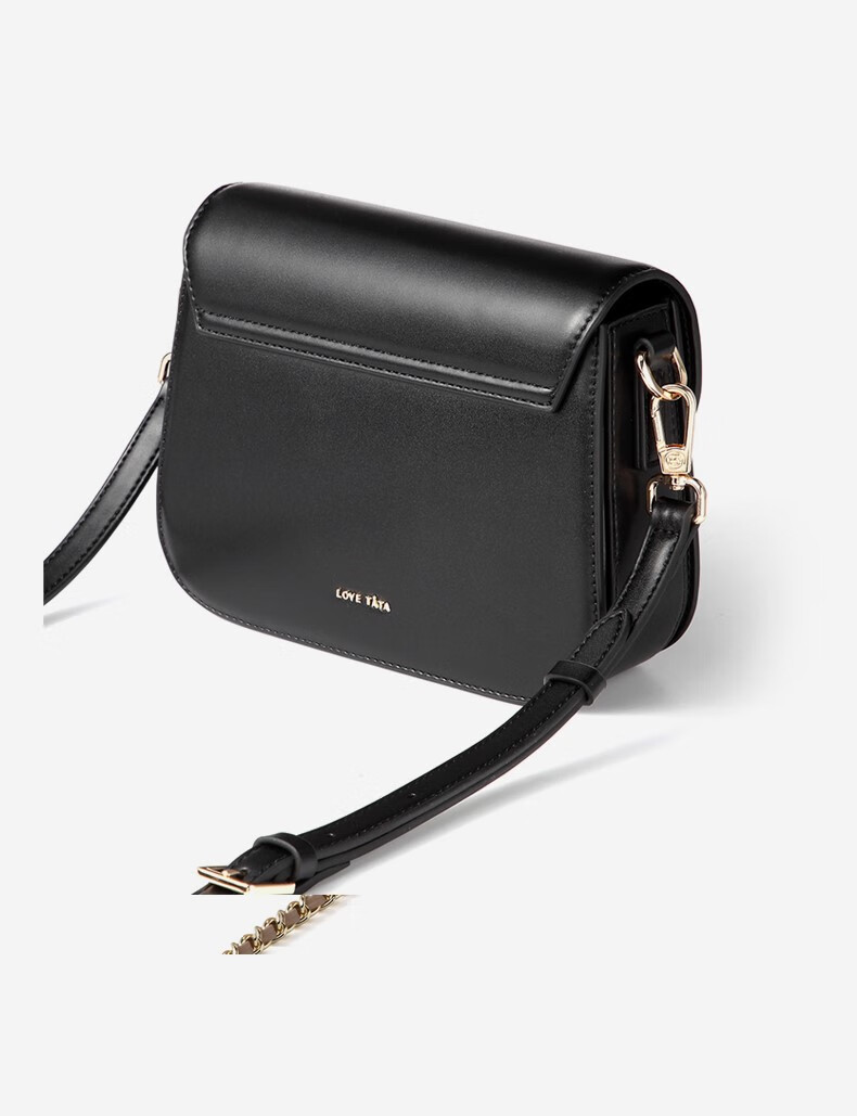 tata他她2022春商场同款百搭纯色单肩包经典斜挎包新款x2897ax2黑色f