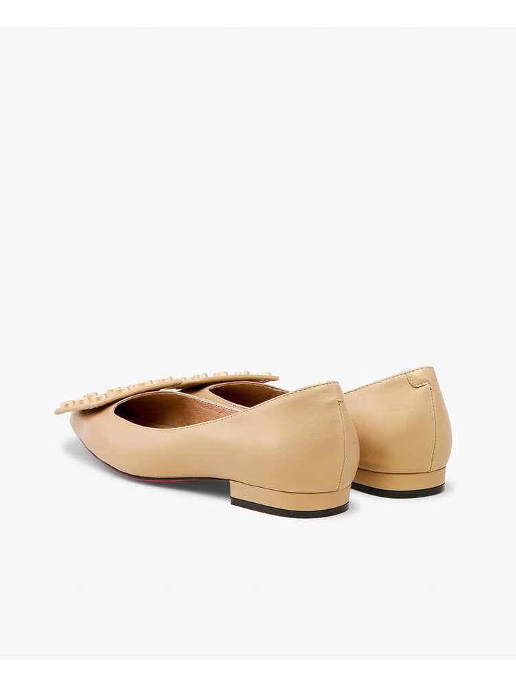 coupdefoudrecdf女鞋经典推荐春季新款韩版真皮小皮鞋浅口方头低跟