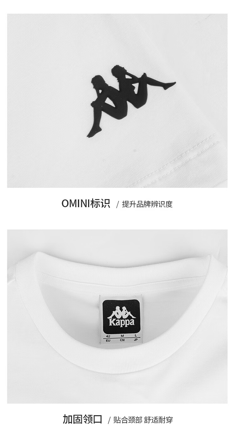 卡帕kappa kappa 运动百搭 女款字母logo运动短袖t恤 蓝色 s