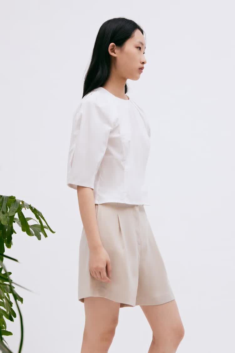 urban revivo 优质新疆棉【环保系列】ur休闲衬衫wh20s2cn2006 本白 l