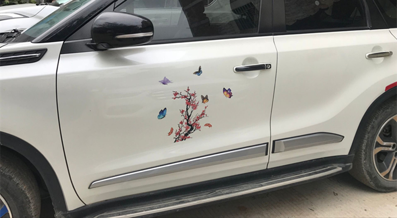 适用于刮痕车贴花朵车身贴汽车用品个性贴纸遮挡划痕贴遮盖保险杠车身