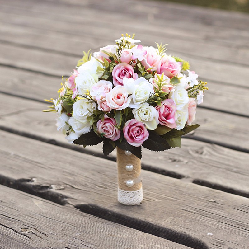 棠溪塘 手捧花 结婚 婚纱影楼摄影拍照道具新娘手捧花结婚新款粉红白