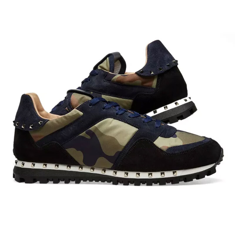 valentino 华伦天奴男鞋 新款男士织物配皮迷彩运动休闲鞋 ry2s0952