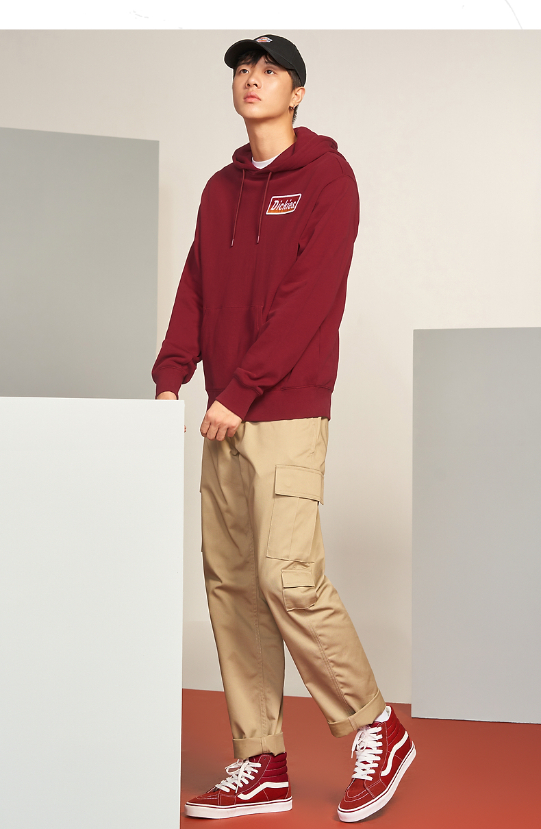 卫衣 字母绣花徽章撞色连帽卫衣 男士春夏季套头上衣 卫衣男 dk009492