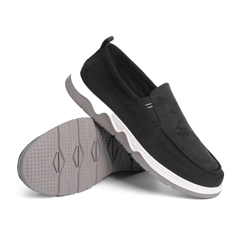 森达简约乐福布鞋男2022秋新商场同款织物轻软一脚蹬舒适休闲鞋v7r