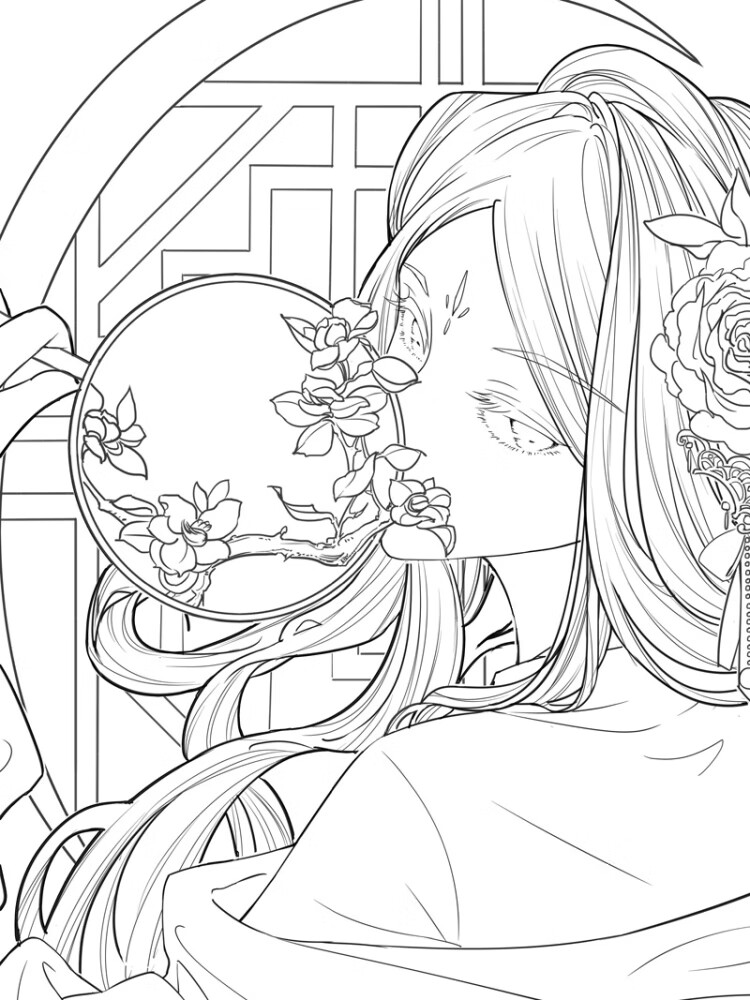 《倾城:唯美古风q萌人物线描技法涂色集 桜色映画编辑部 电子工业出版