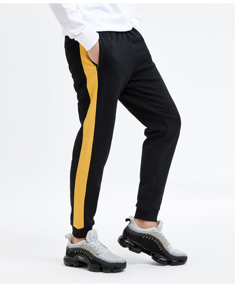 安踏男装运动裤男裤针织长裤2020新品时尚运动休闲裤潮裤斜边条纹官方