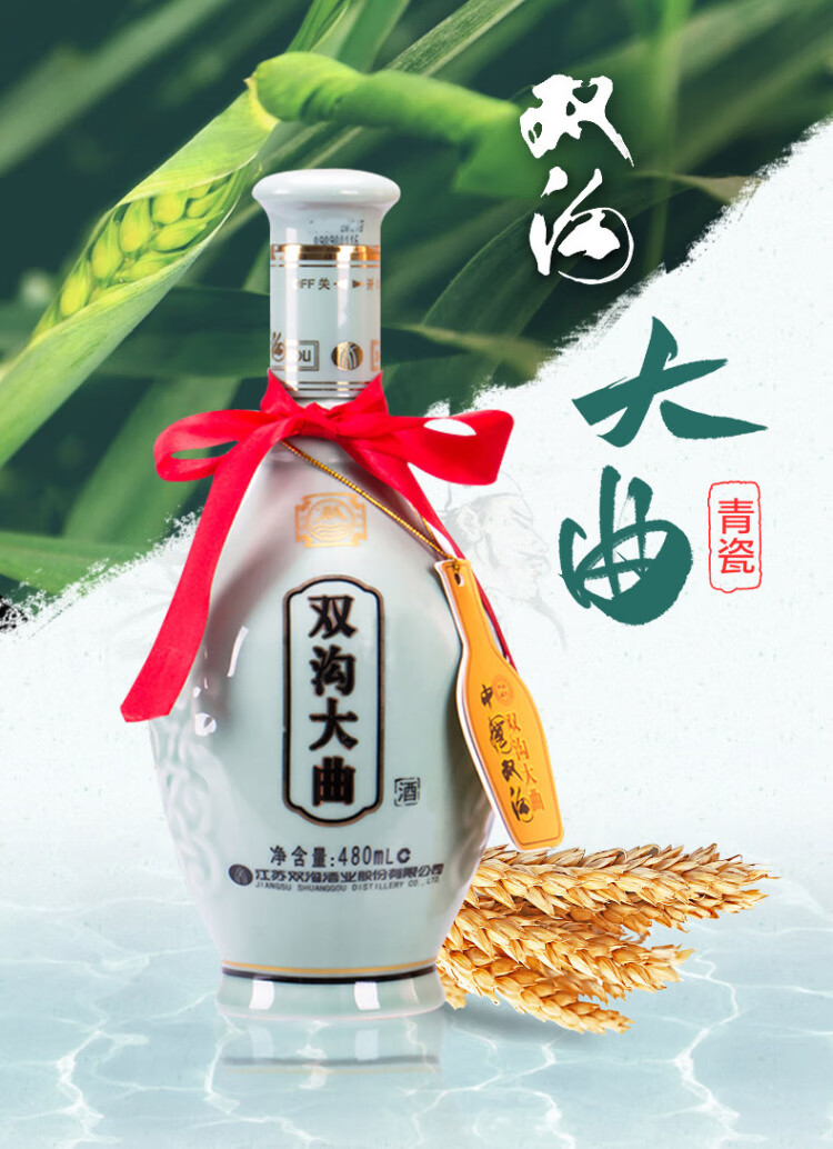 双沟42度 双沟大曲(青瓷)480ml*6 整箱装 浓香型 白酒【图片 价格