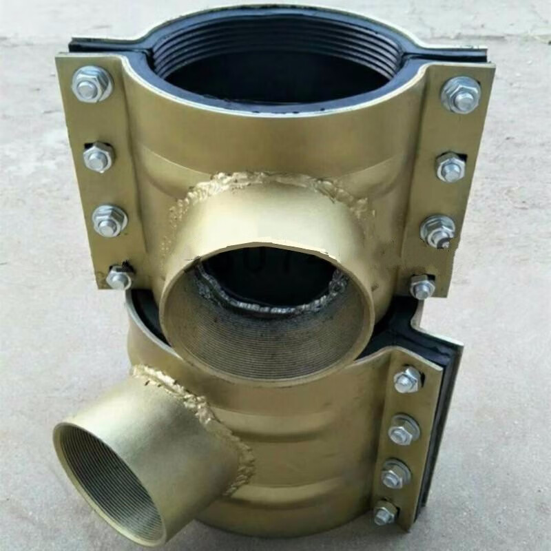 阙祁镀锌分水哈夫节变径三通快修接抢修器丝口管卡子钢扳制pepvc抱箍