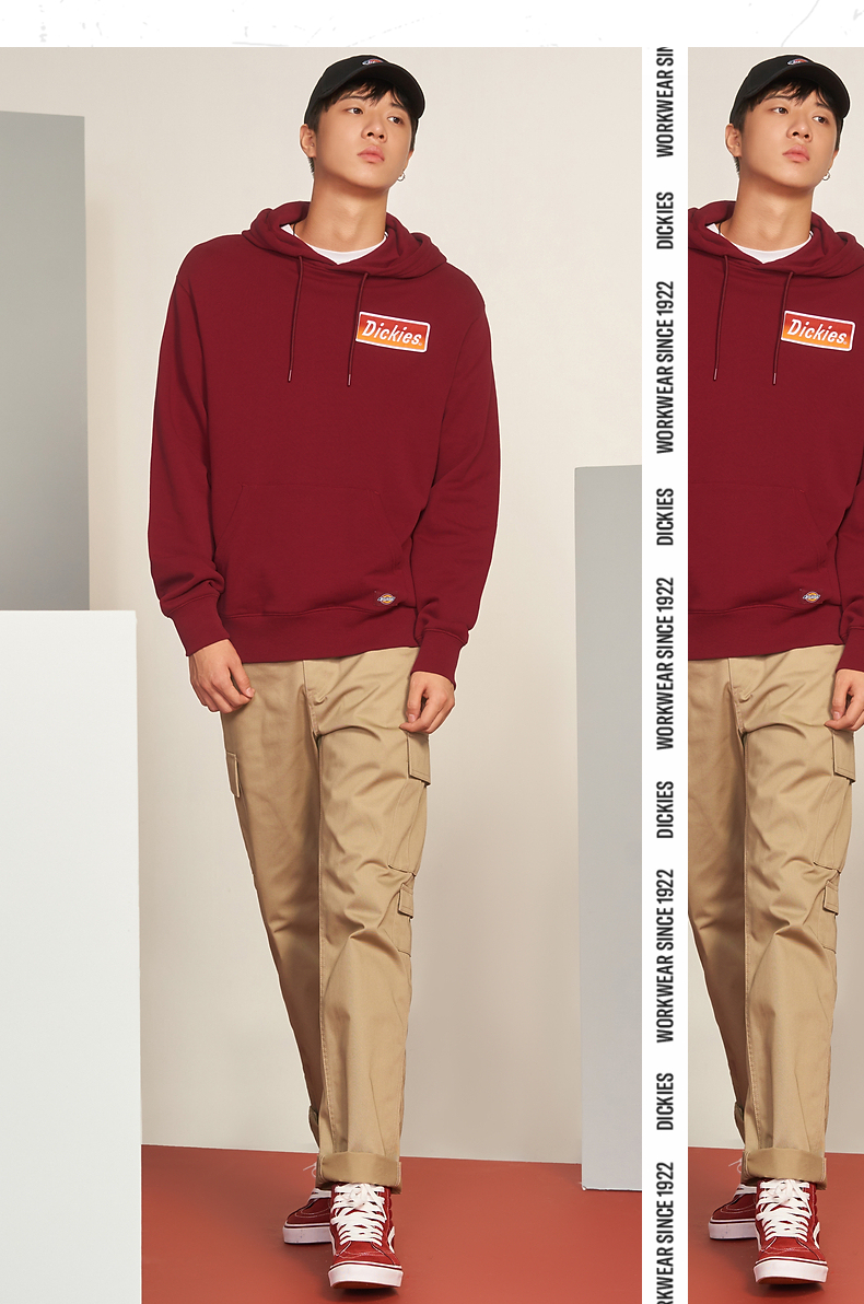 卫衣 字母绣花徽章撞色连帽卫衣 男士春夏季套头上衣 卫衣男 dk009492