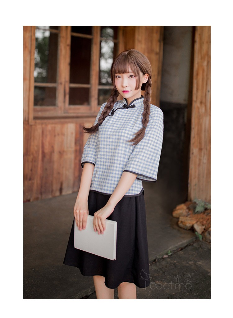 霏慕复古情趣内衣民国性感学生装淑女中式分体旗袍睡裙角色扮演sm制服