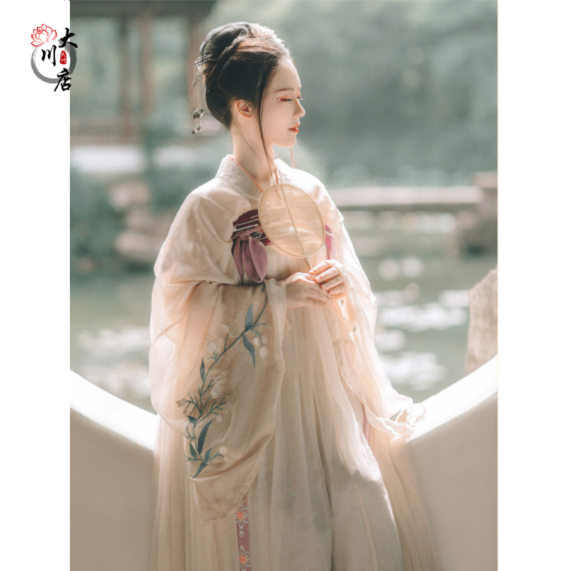 汉服曲裾古装2018新款甜美汉服民族服装女古装曲裾演出服装装汉元素