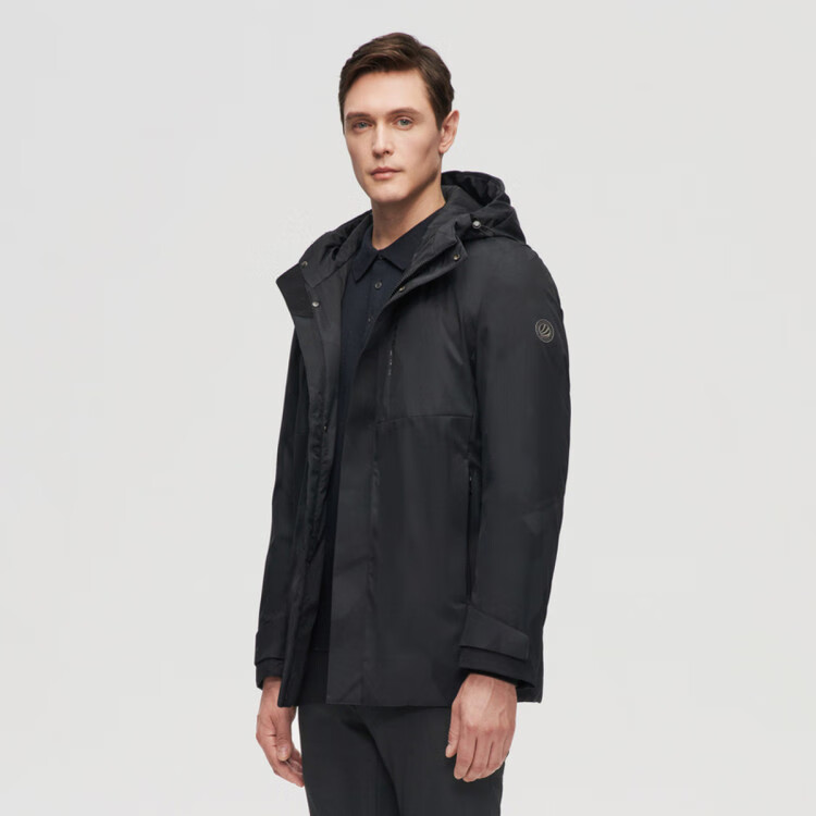 波司登bosideng 【反季】男式品质简约商务舒适风衣式连帽鹅绒保暖