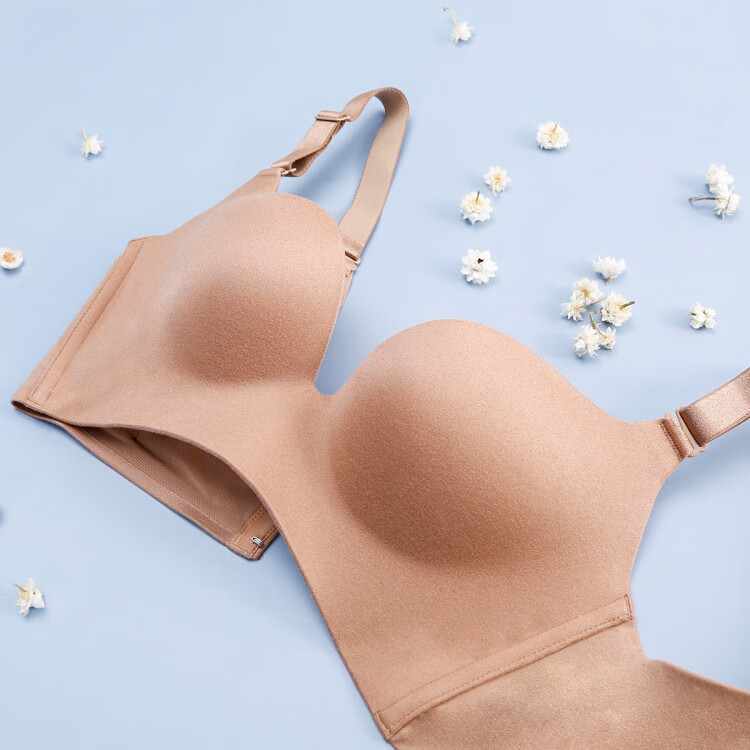 俏丹娜裸感体验小胸聚拢光面无痕收副乳无钢圈调整型文胸雅肤70b32b