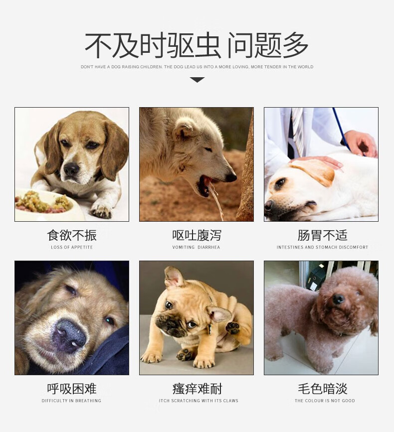 宠物驱虫药体内犬用打虫片猫咪除虫泰迪幼犬猫阿苯达唑体外驱虫滴剂