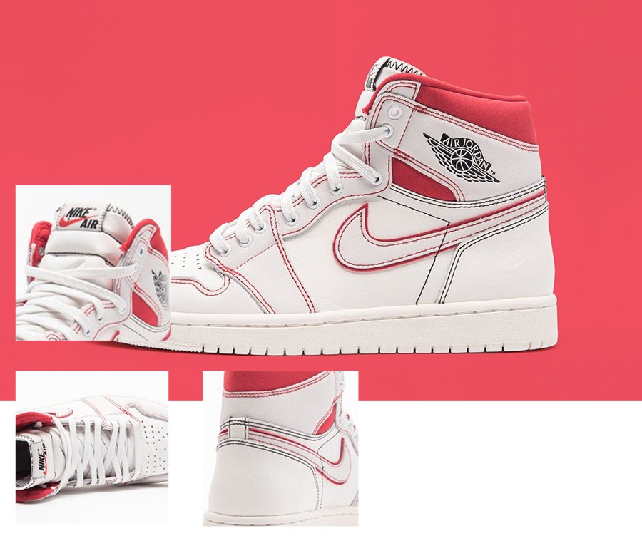 airjordan1ogaj1兔八哥白红手稿男士实战运动篮球鞋555088160手稿