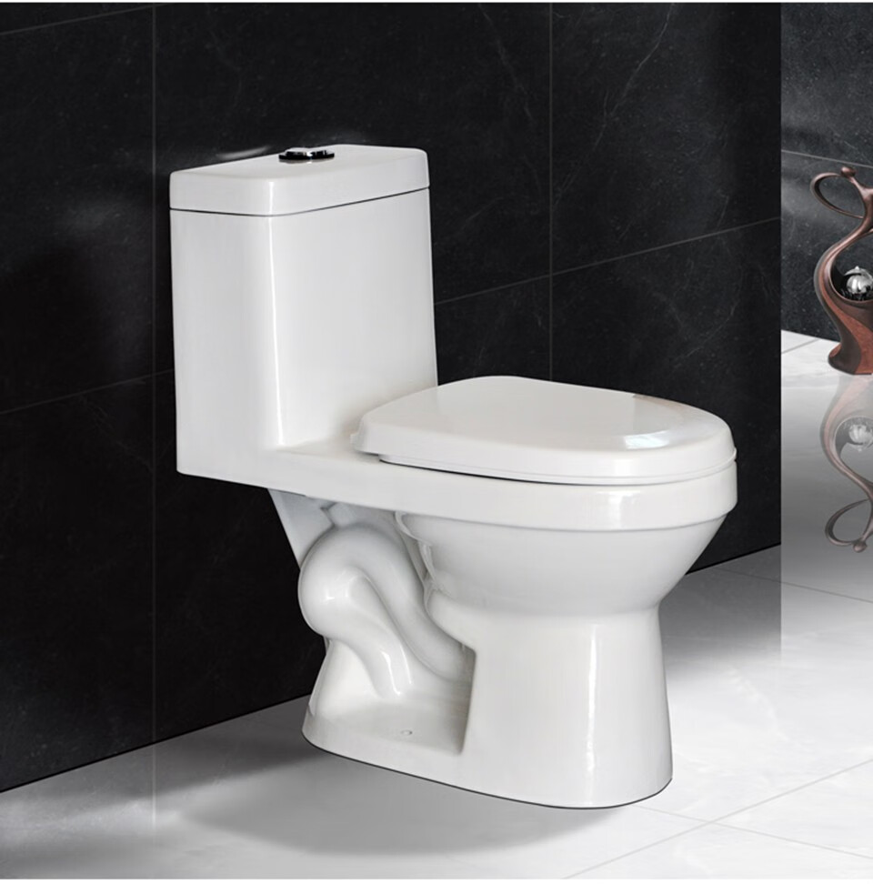 坐便器轻薄缓降静音盖板抽水马桶冲水坐便器坐厕卫生间马桶300坑距