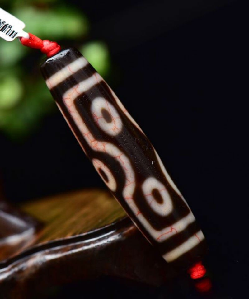 藏秘回流精品天珠西藏老天珠 至纯系列精品龙纹血丝天珠天然老矿至纯