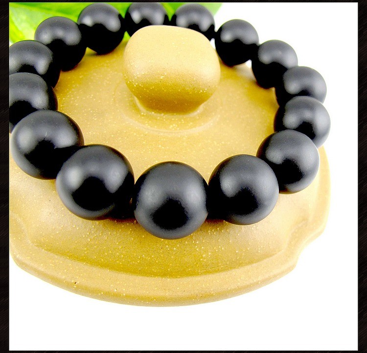 相石缘天然泗滨砭石手链男泗水砭石手串男款佛珠14mm手珠