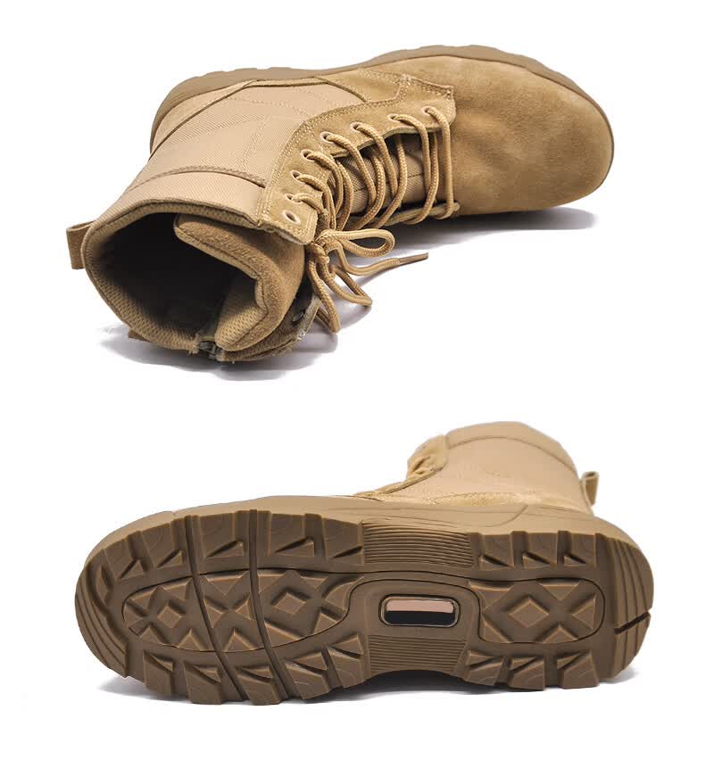 战狼突击户外超轻高帮作战靴男鞋登山鞋防滑耐磨四季作训靴沙色42