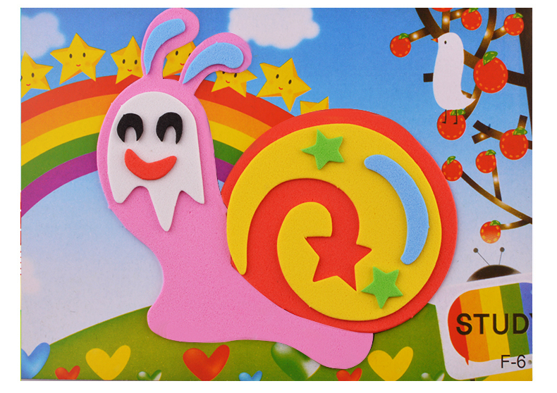 儿童eva贴画幼儿园宝宝手工制作3d立体贴纸diy粘贴材料3-6岁男女孩