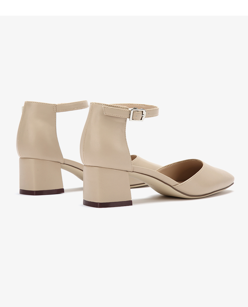 daphne达芙妮2019春新款经典方头玛丽珍单鞋女黑色37